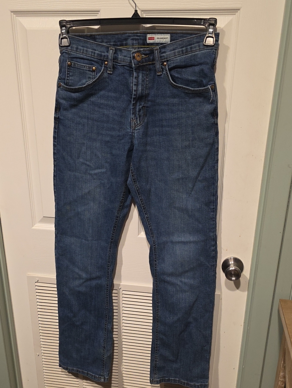 Men's Blue Straight-Leg Jeans